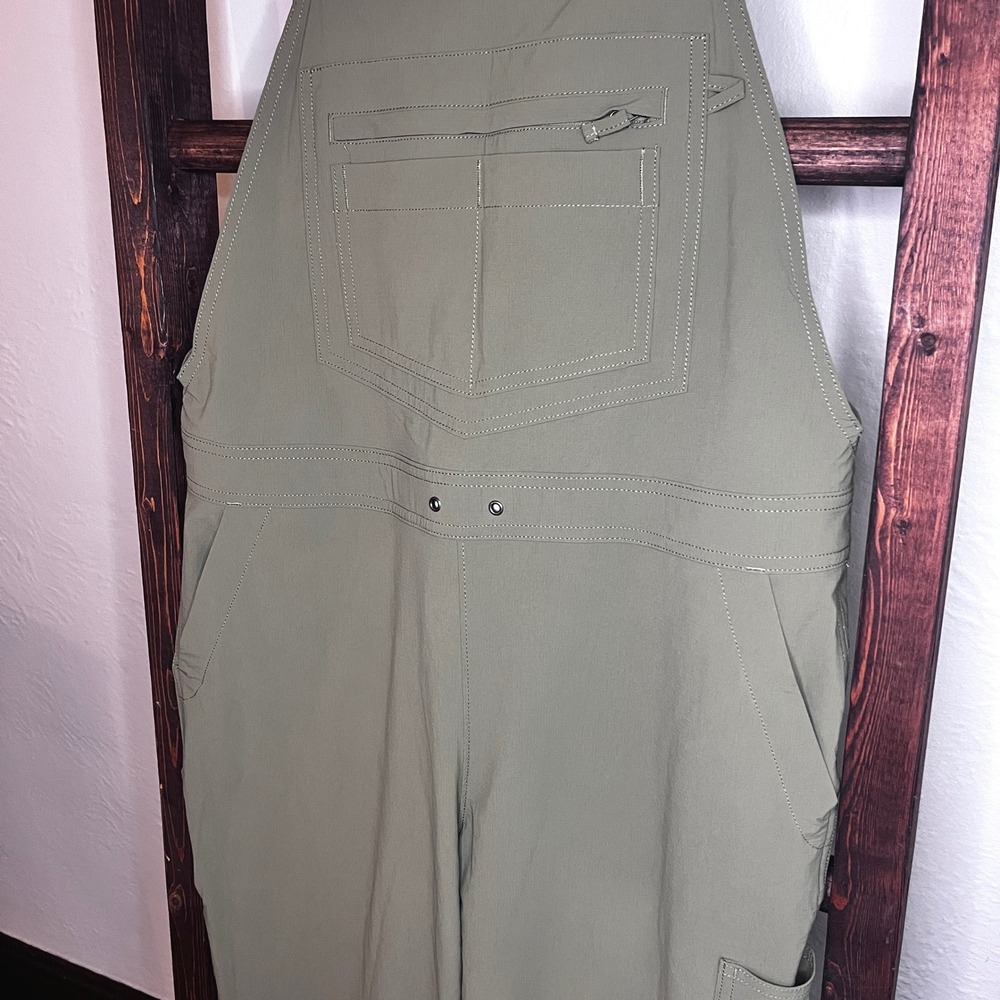 Duluth Trading Co Heirloom Gardening Overalls Olive Green Ripstop Womens M X 31 - Picture 3 of 8